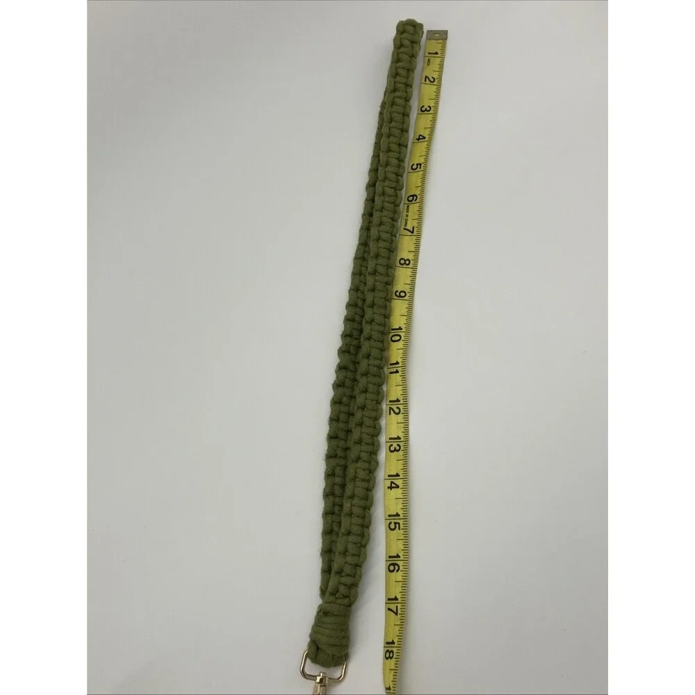 Handmade‎ Green Macrame Lanyard Keychain Fancy Snek Snake Kitschy Cool